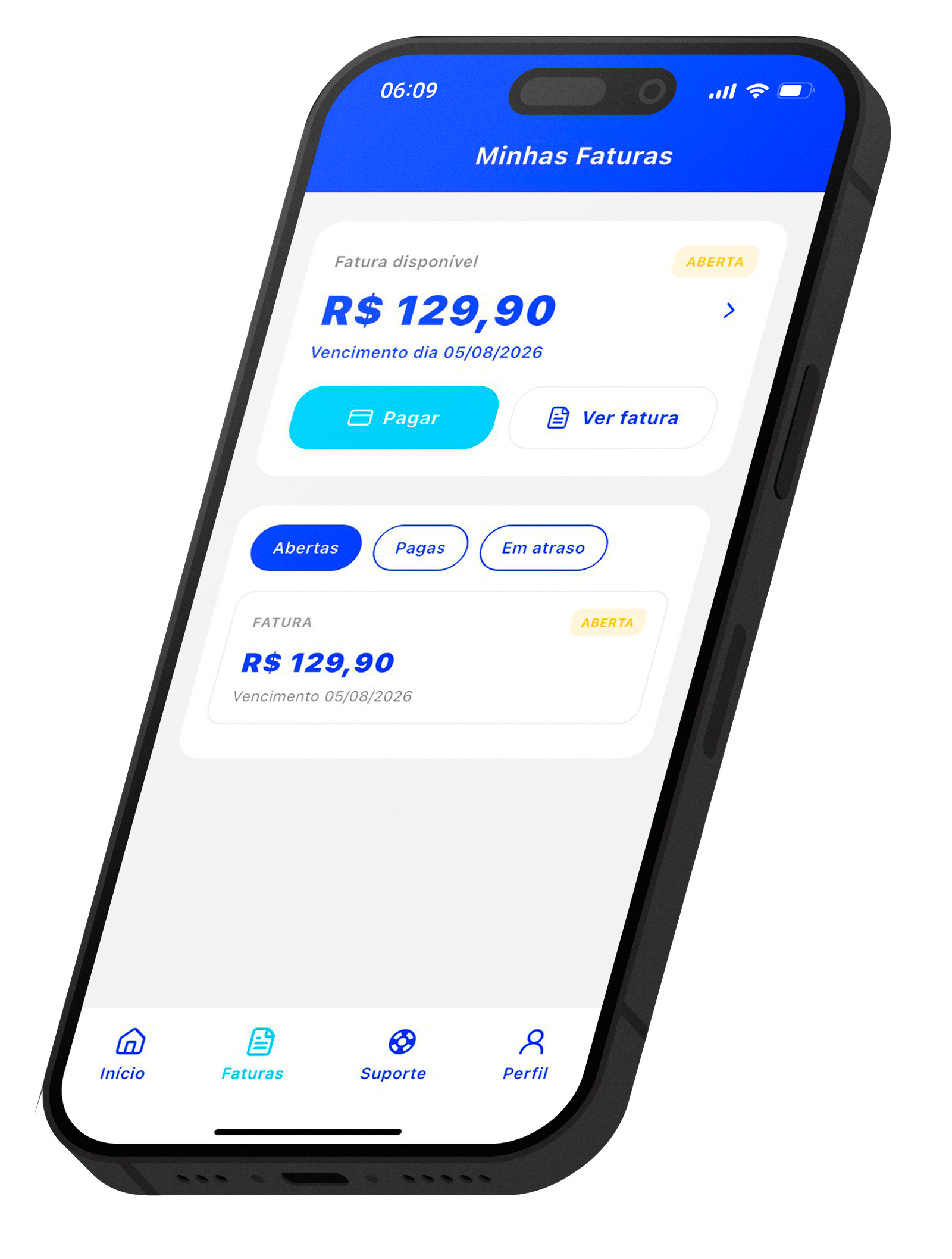 Tela do app